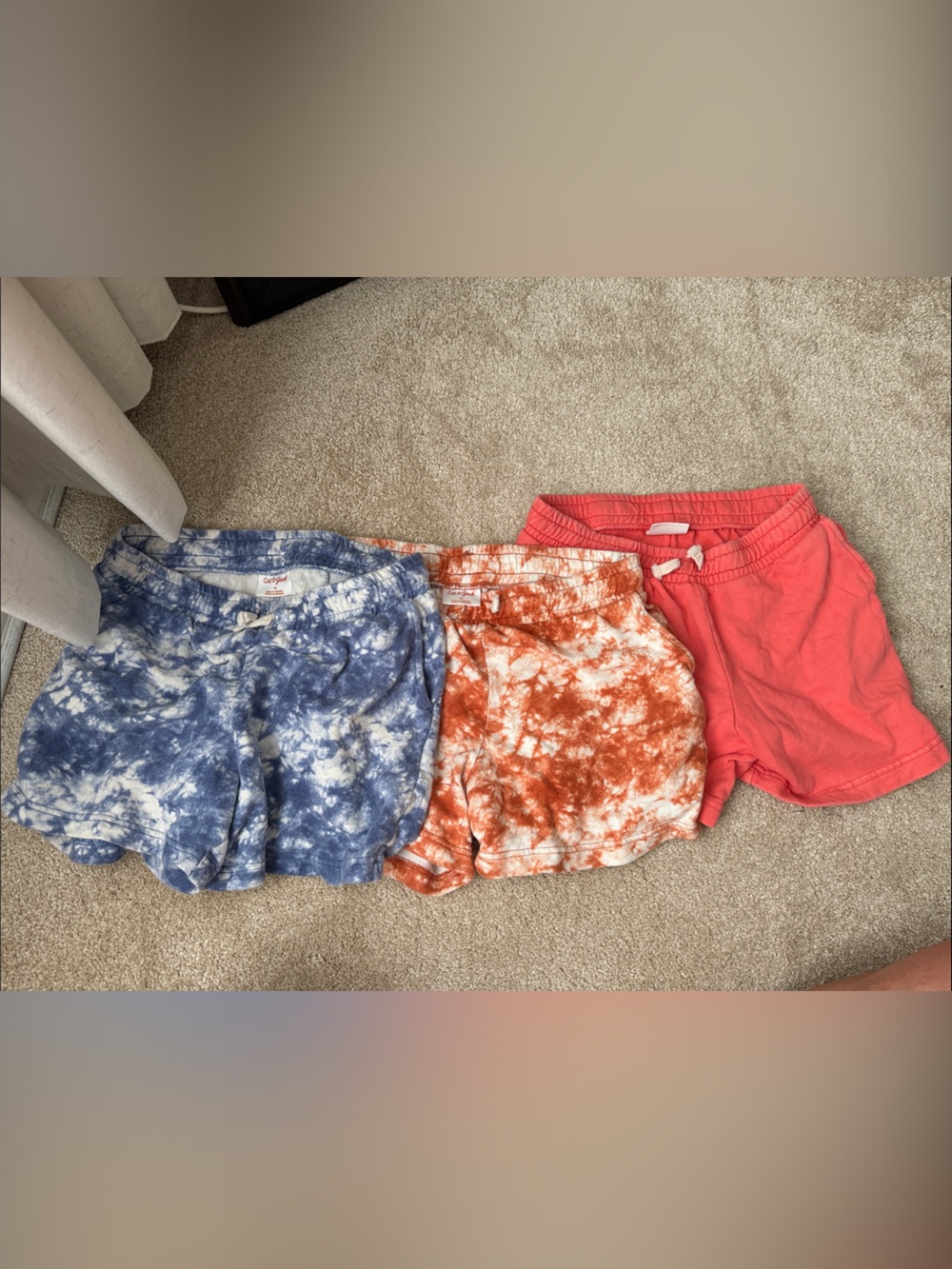 Cat & Jack Tie-Dye Blue, Orange and Coral Kids Shorts